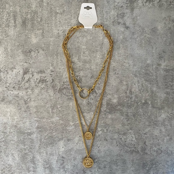 Multi chain necklace- stainless steel - Picture 3 of 4